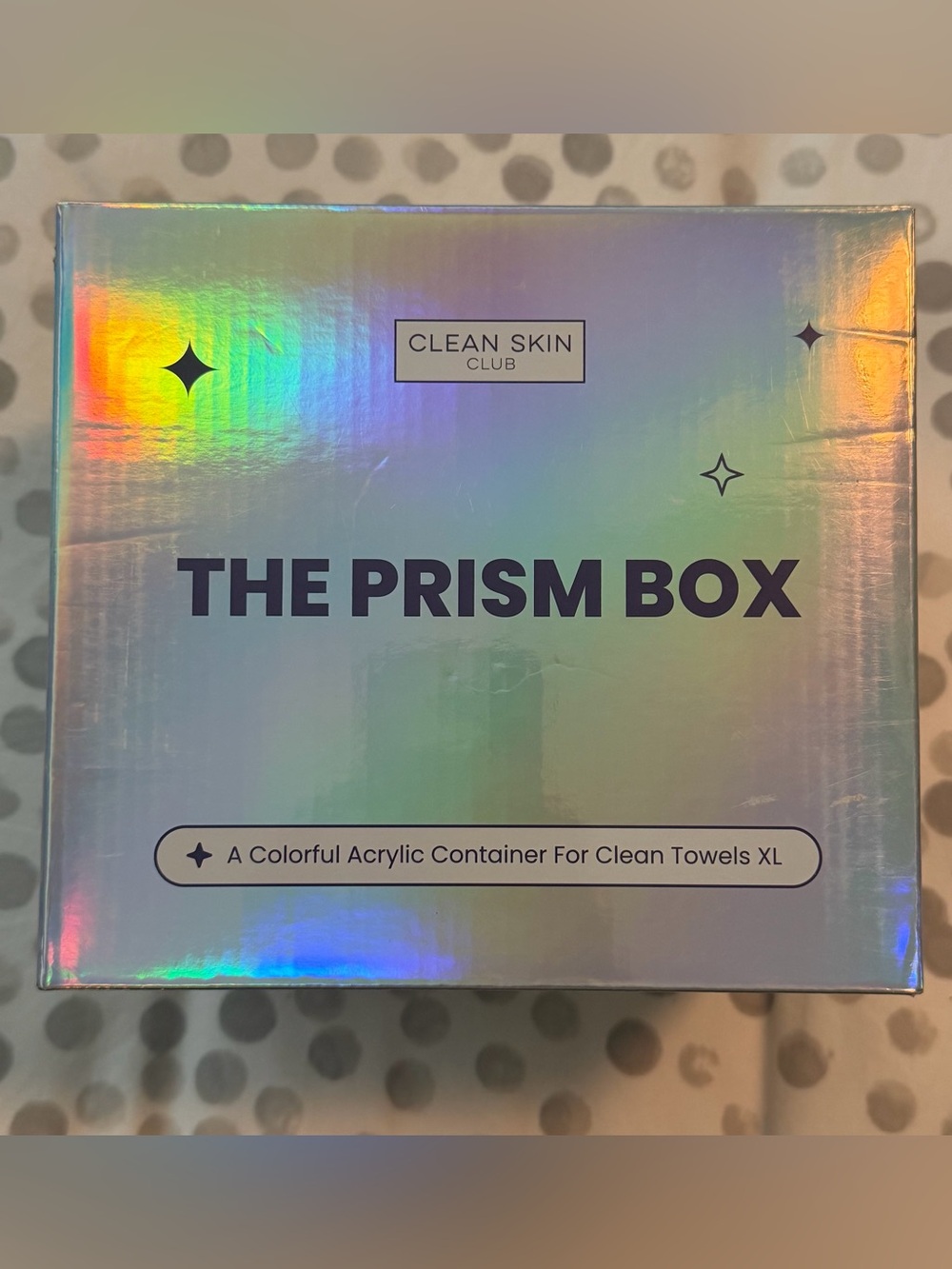 NWT Clean Skin Club Prism Box for Clean Towels XL - Acrylic - Picture 3 of 5